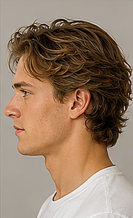 Messy Waves / Lange Curtains — zijkant